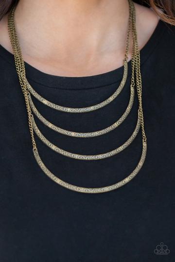 Paparazzi It Will Be Over the Moon-Brass Necklace