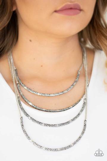 Paparazzi It Will Be Over the Moon-Silver Necklace