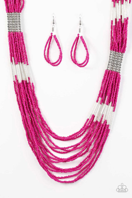 Paparazzi Let It Bead-Pink Necklace