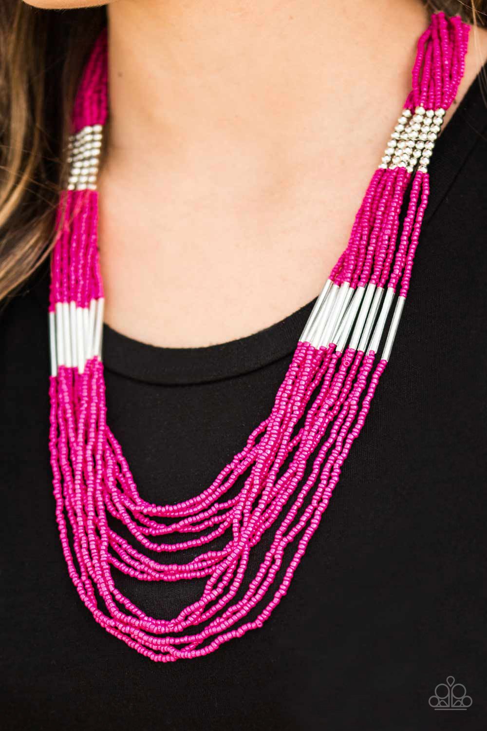 Paparazzi Let It Bead-Pink Necklace