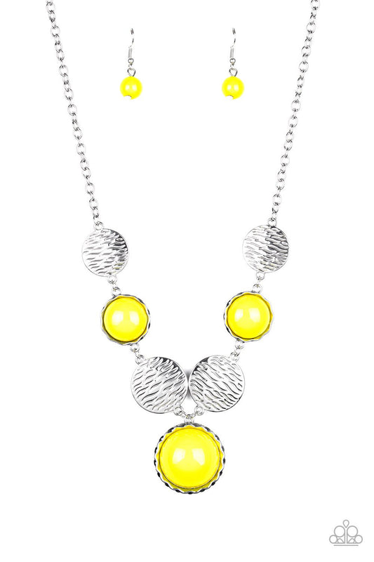 Paparazzi Bohemian Bombshell-Yellow Necklace