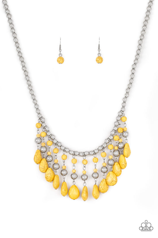 Paparazzi Rural Revival-Yellow Necklace