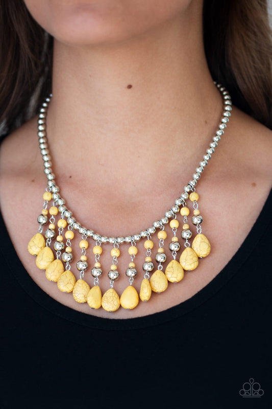 Paparazzi Rural Revival-Yellow Necklace