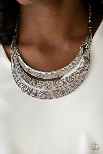 Paparazzi Take All You Can Gather-Silver Necklace