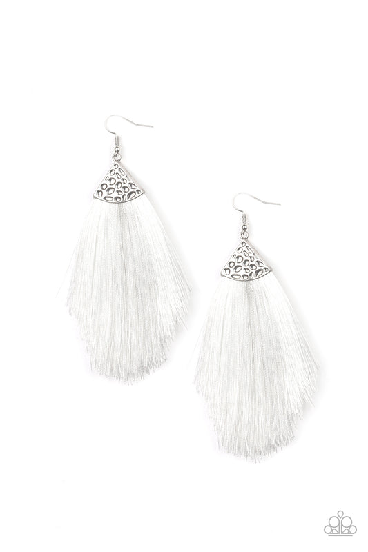 Earrings, Sensitive Ears, Sensitive Skin, Hypoallergenic Jewelry, white, tassels