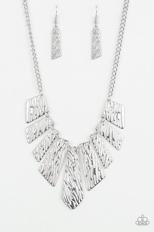 Paparazzi Texture Tigress-Silver Necklace