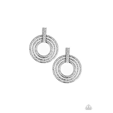 Paparazzi Ever Elliptical-Silver Earrings