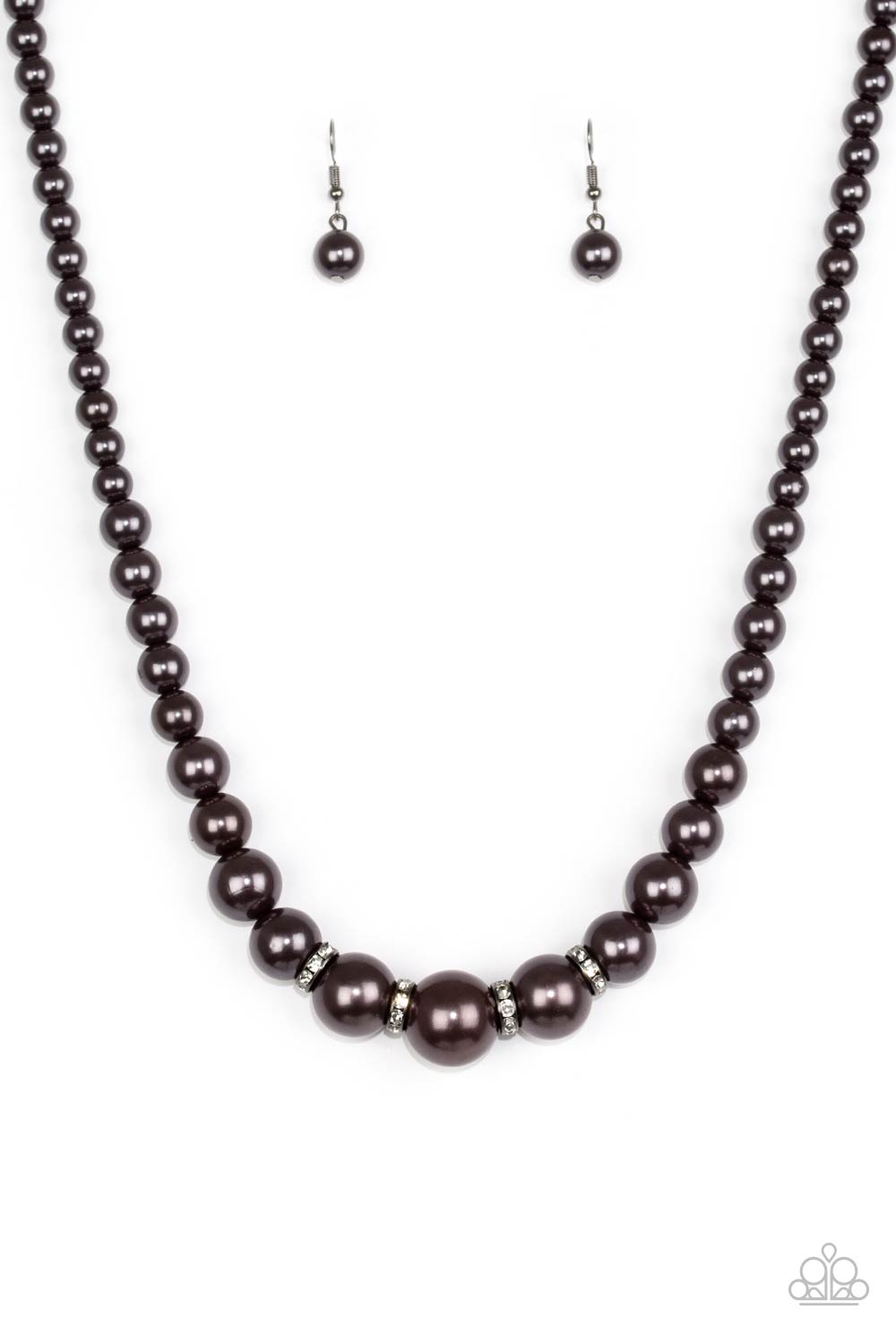 Paparazzi Party Pearls-Black Necklace
